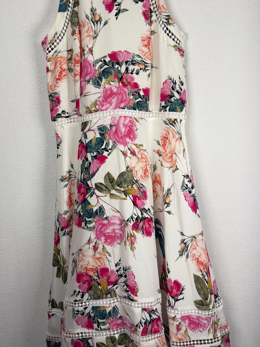 ANTONIO MELANI White Dress with Pink Floral Print